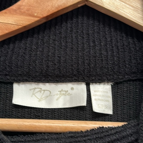 RD Style Black Ribbed Mockneck Sweater/Tunic Size S - Picture 6 of 8